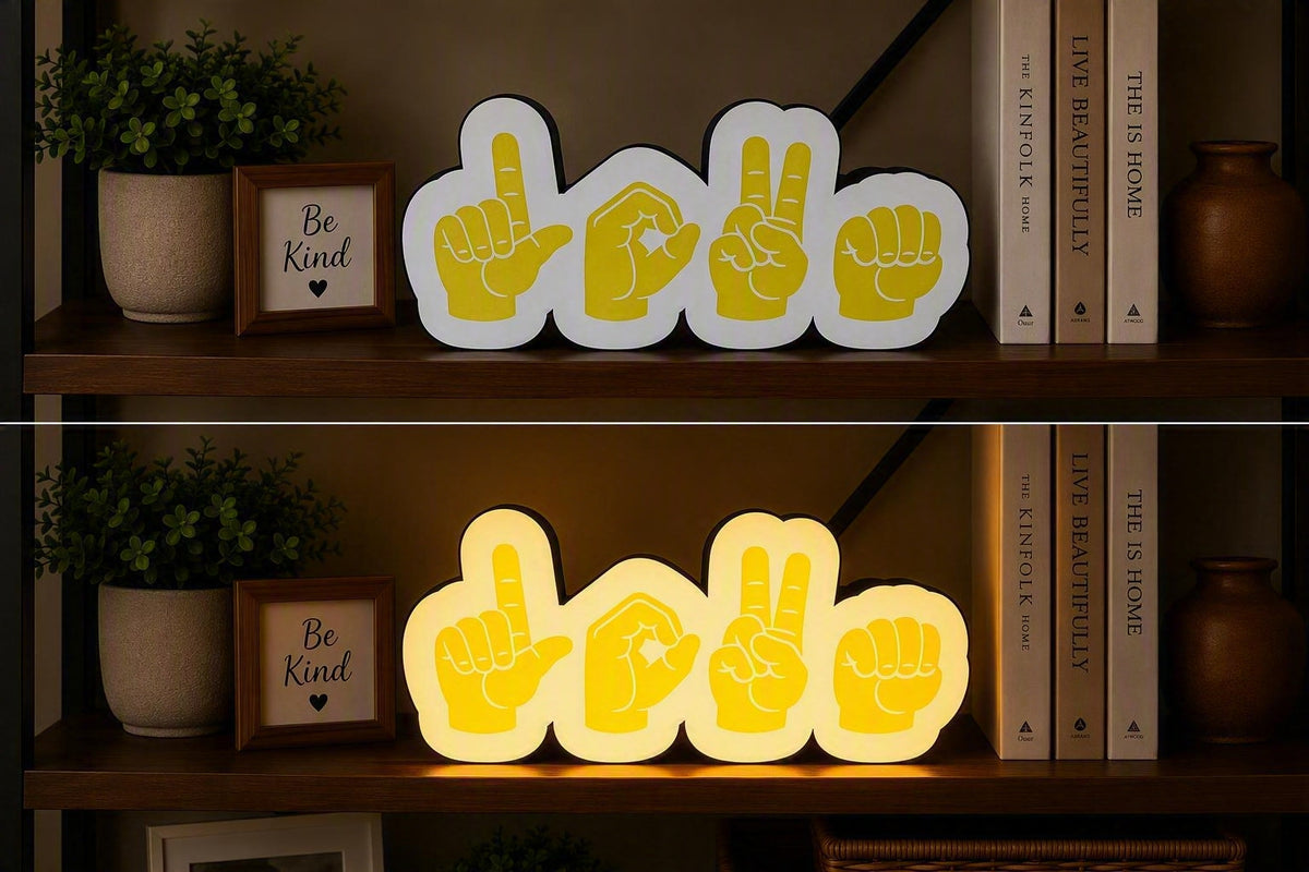 Love in Sign language Light Box