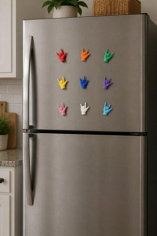 ILY Sign Language Hand Magnet All 9 Colors