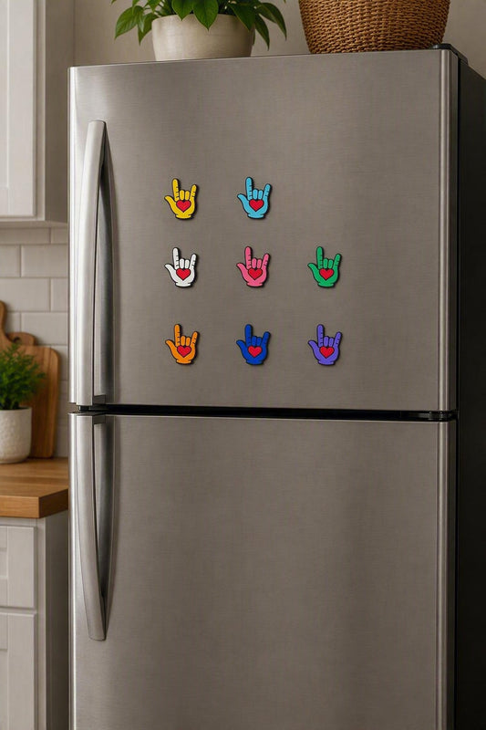 ILY Sign language Magnet Flat Single Unit