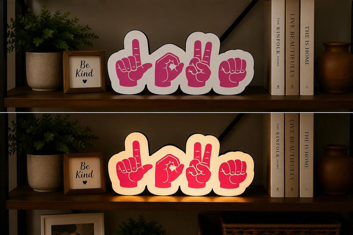 Love in Sign language Light Box