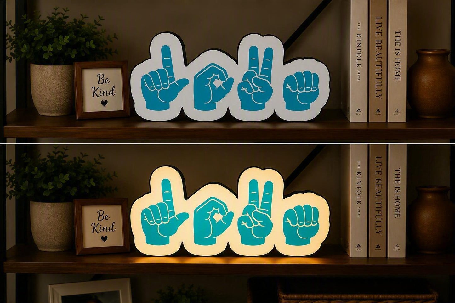 Love in Sign language Light Box